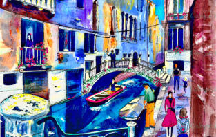 Streets made of old stones and pieces of bricks meander in and round the bridges; but travelling consists mainly of ferries, water taxis and gondolas. Venice, separated by canals and linked by bridges, is a city of natural beauty, romance ….and stories.