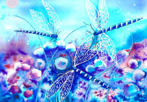 These translucent, fairy-like creatures dart, hover and float on the air, arriving when we need to adapt. Symbolising wisdom, transformation and self-realisation, they lighten our thoughts, their short life-span reminding us to live each day joyfully.