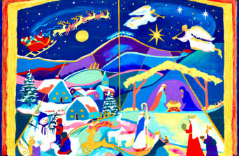 Christmas stories are filled with Joy: on children’s faces seeing Santa Claus/The Snowman and, centuries ago, on the faces of Angels, Shepherds and 3 Kings gazing on the Nativity. Moonlight and Starlight shines down today, with the same Comfort and Joy. 