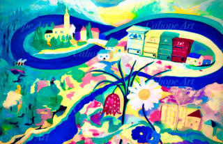 Under the Julian Alps lies Lake Bohinj and Lake Bled, where traditional boats take people across to the "Church of Maria of the Lake.” Beehives are everywhere; only the Carniolan Honeybee is allowed: its honey tastes superb and has healing properties!